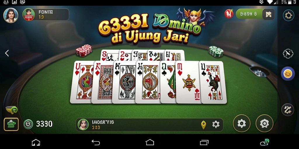 Tampilan gameplay seru dari permainan Domino di 333I.