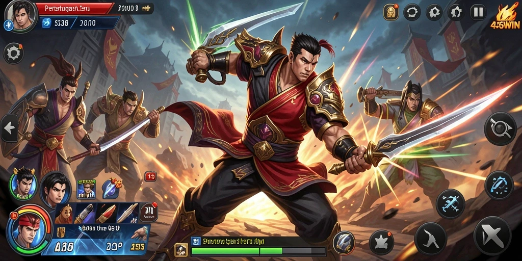Tampilan aksi seru dalam gameplay Fighting 456WIN.