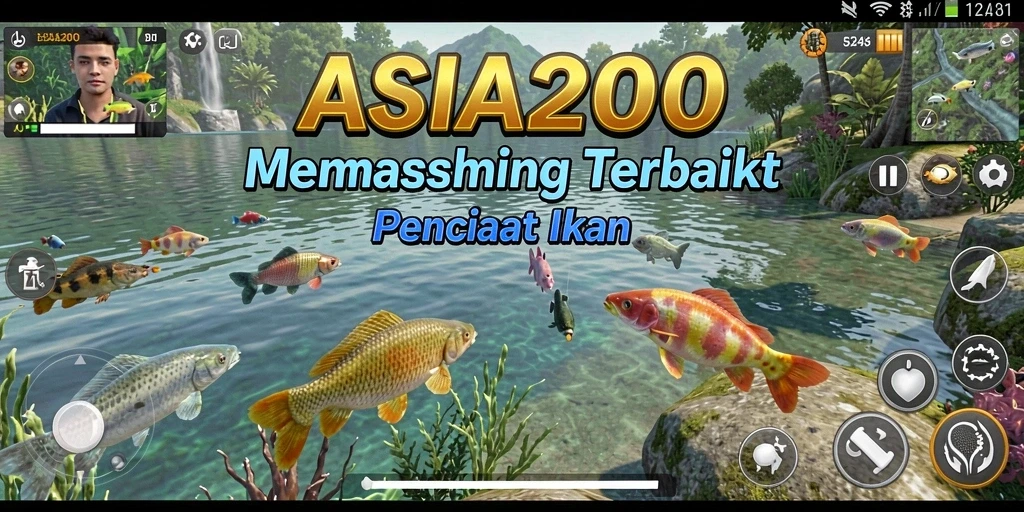 Tampilan gameplay memancing yang mendebarkan dan penuh warna.