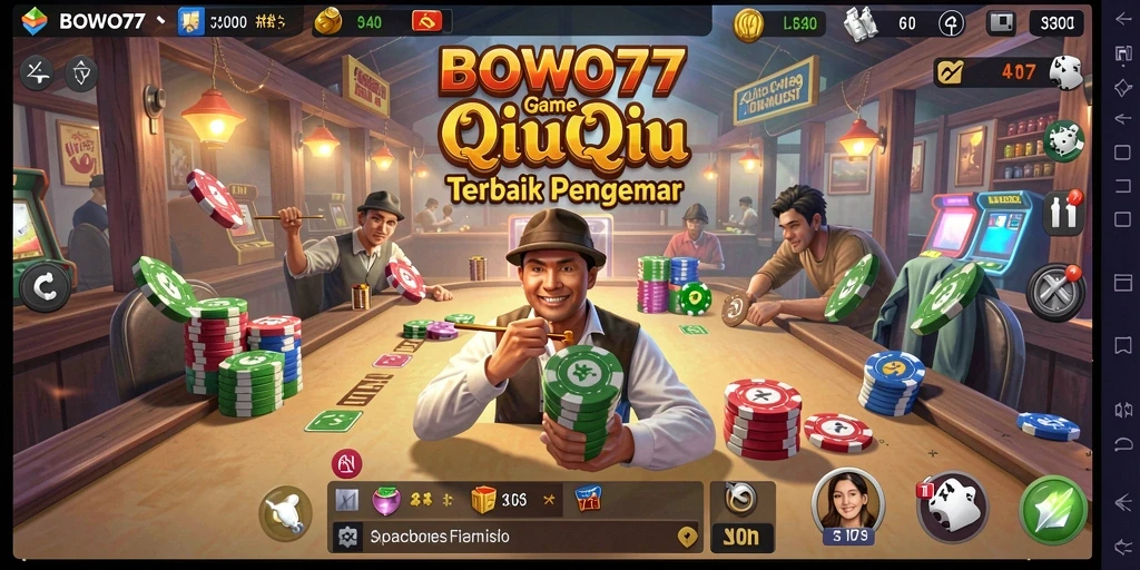 Tampilan gameplay seru di BOWO77 saat bermain QiuQiu.
