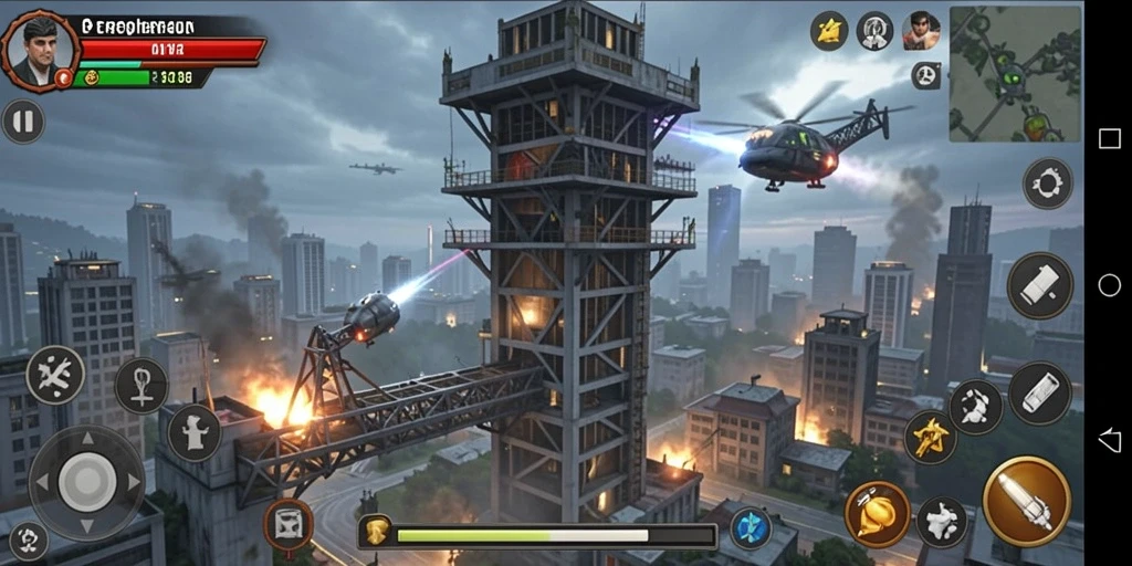 Tampilkan aksi menegangkan dalam game Tower Defense D06.