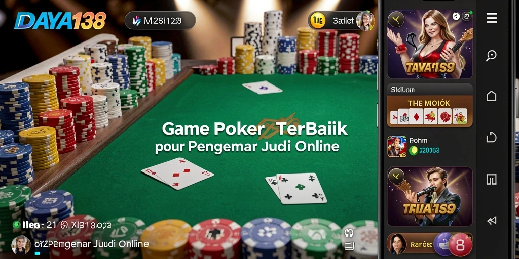Tampilan menarik dari gameplay Poker di DAYA138.