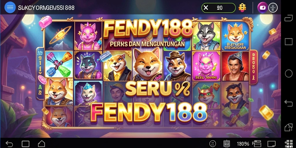 Screenshot menunjukkan tampilan gameplay menarik permainan Slot FENDY188.