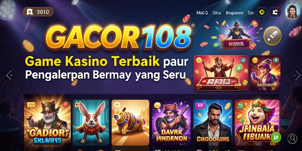 Tampilan gameplay seru dari GACOR108 yang menampilkan permainan Kasino.