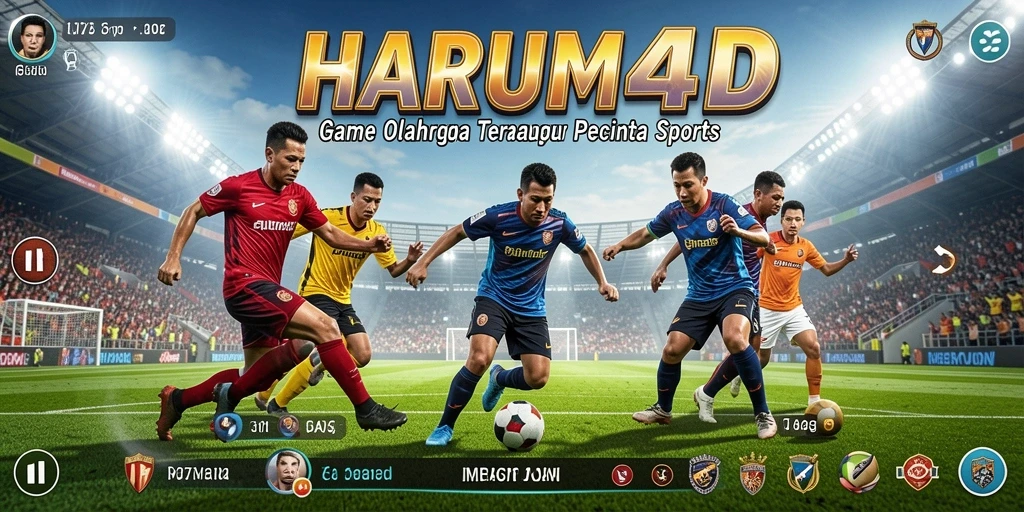 Tangkapan layar gameplay yang menunjukkan pertarungan olahraga seru di HARUM4D.
