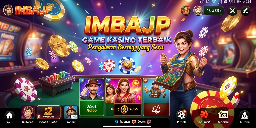 Tampilan gameplay IMBAJP yang menarik dengan suasana kasino yang menegangkan.