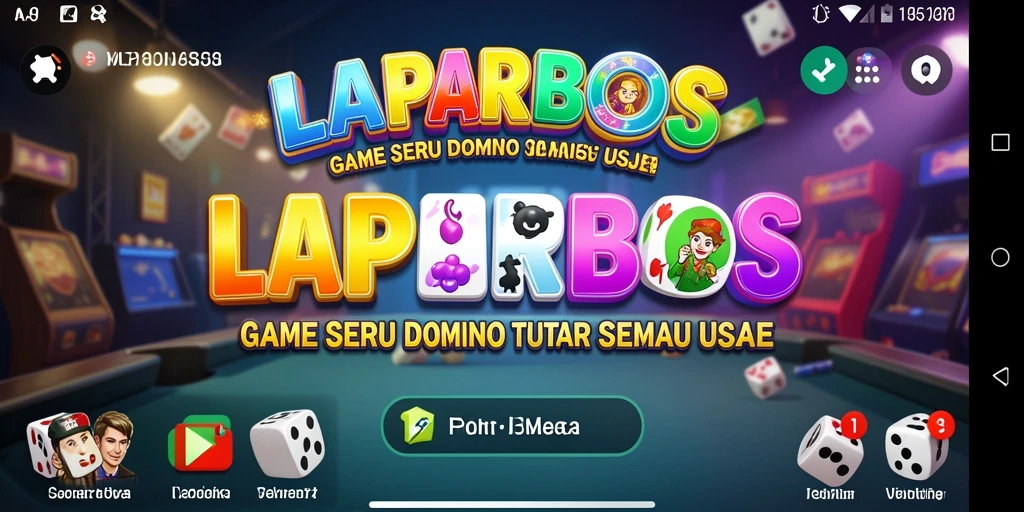 Screenshot LAPARBOS menampilkan gameplay domino yang mengasyikkan.