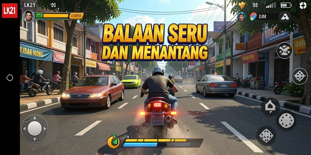 Tampilan grafis menakjubkan dari balapan seru di LK21.