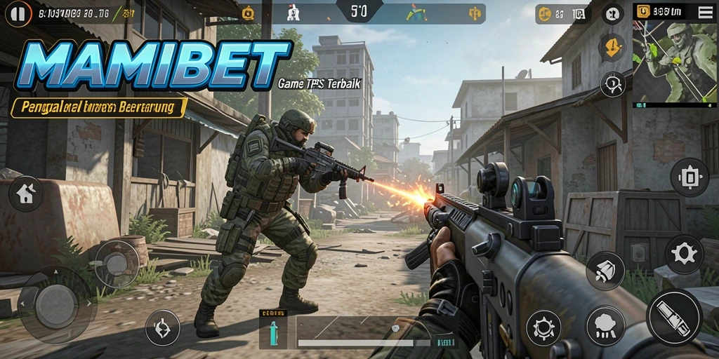Screenshot gameplay MAMIBET menampilkan aksi seru di medan pertempuran.