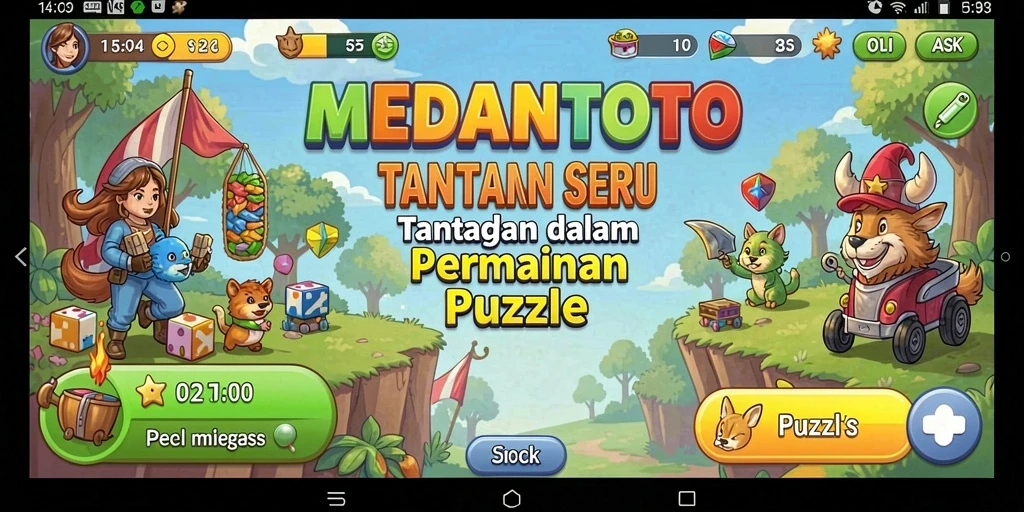 Tampilan gameplay MEDANTOTO dengan berbagai teka-teki yang menantang.
