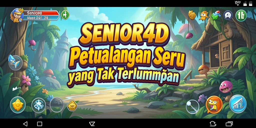 Gameplay SENIOR4D yang menampilkan petualangan mendebarkan.