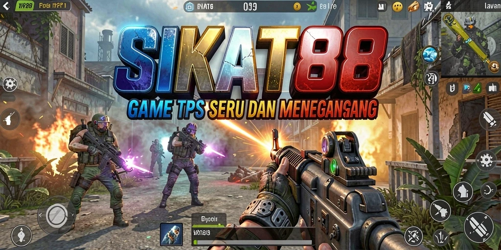 Menampilkan aksi seru dalam permainan TPS SIKAT88.