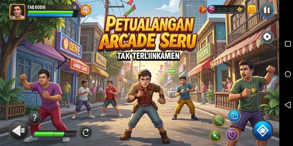 Screenshot menampilkan gameplay seru dari T6 dengan aksi arcade yang menegangkan.