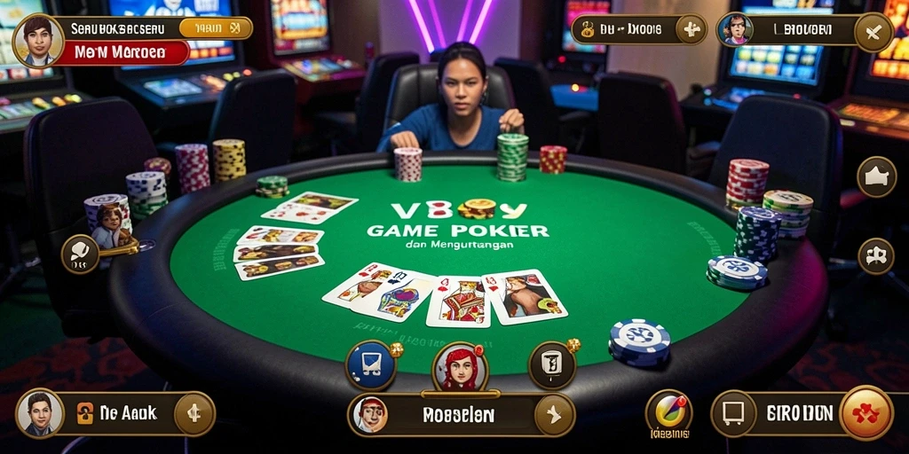 Screenshot gameplay V89 menampilkan momen mendebarkan dalam permainan Poker.