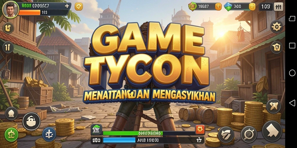 Tangkapan layar gameplay WG87 menampilkan elemen manajemen bisnis yang mendalam.